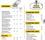 Arabian Shawarma menu 1