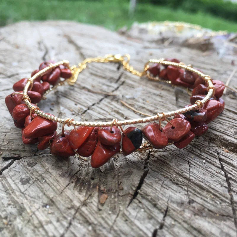 Bracelet de bijoux de mode en perles de cristal naturel pour femme DIY irrégulier, créez votre propre design unique et élégant, accessoire parfait.