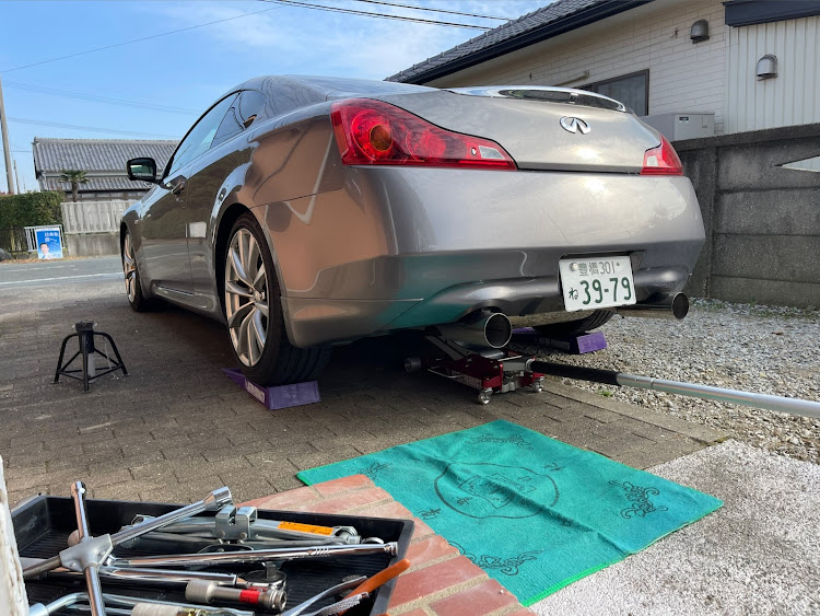 スカイラインクーペの車検戻しの戻し・車検から帰って来た・車高調整・車高調・Adam's Polishesに関するカスタム事例の投稿画像3枚目