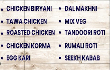 Zeenat Chicken & Biryani Center menu 