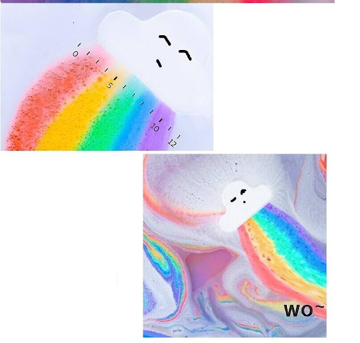 Title 4, Rainbow Cloud Essential Oil Bath Bomb. Exfoliat...