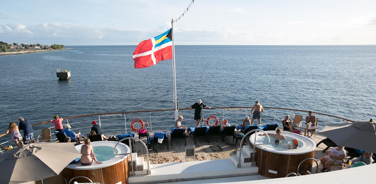 The aft deck of Wind Surf is the biggest in the Windstar fleet. 