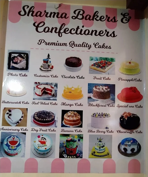 Sharma Bakers & Confections menu 