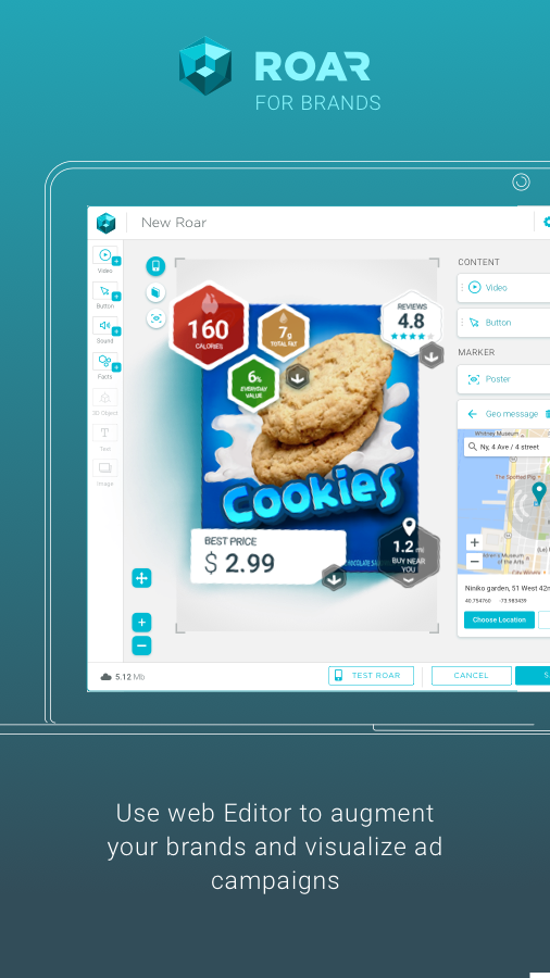    ROAR Augmented Reality App- screenshot  