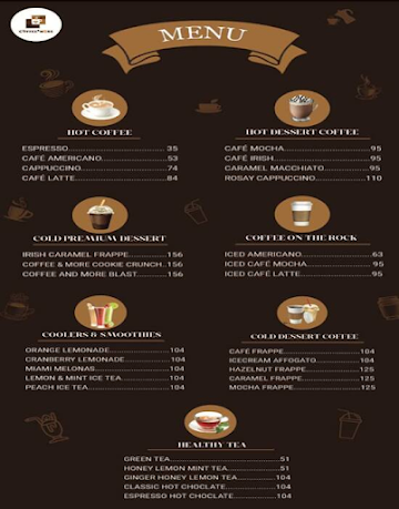 Coffee & More menu 