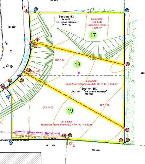 Vente terrain  1455 m² à Vesoul (70000), 128 000 €