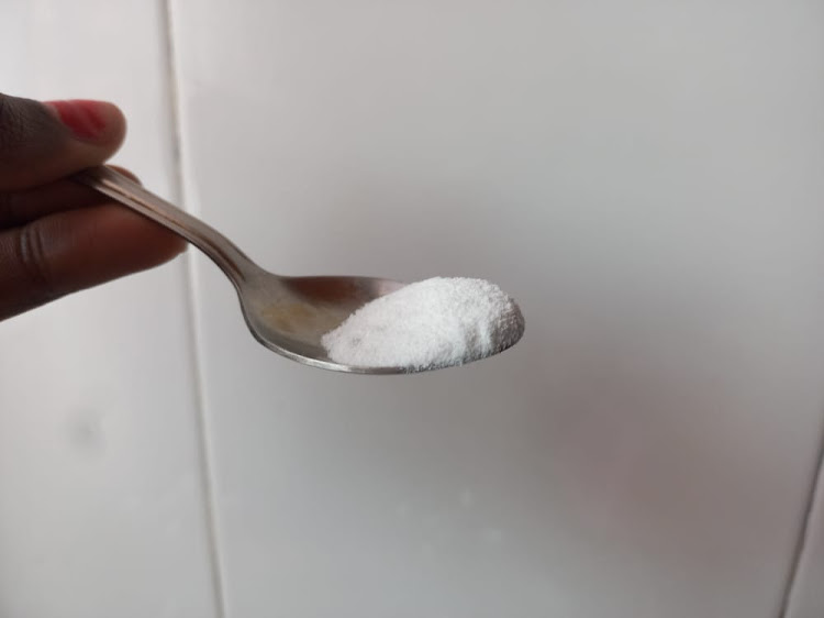 A teaspoon of baking soda plus water