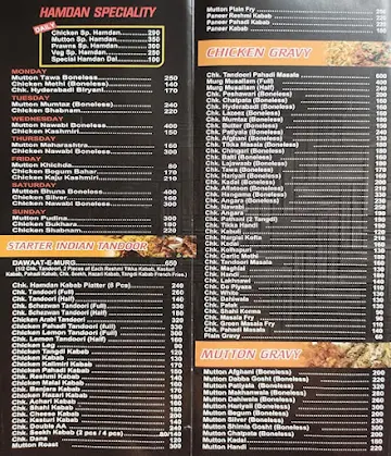 The Cafe Marol menu 
