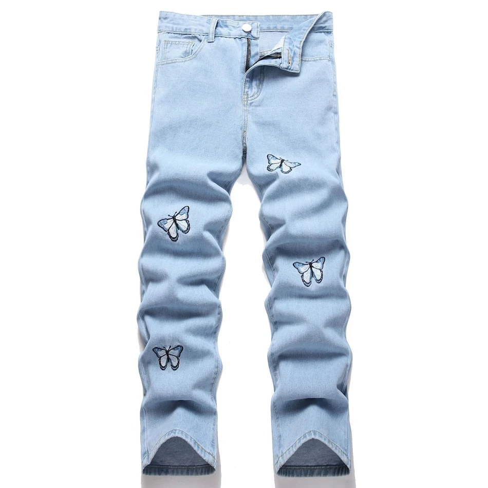 Jean Rétro Décontracté Homme Style Américain, Confort et Style au Quotidien, Coupe Classique, Idéal pour un Look Décontracté et Tendance