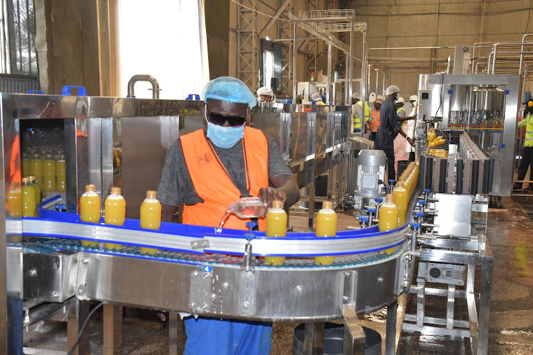 Inside the new fruit Juice factory in Nakaseke