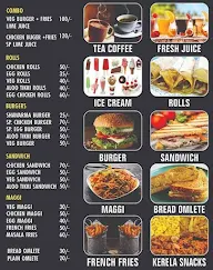 Agara Bake menu 1