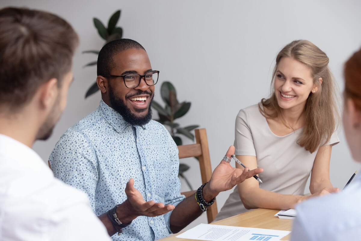 Entrepreneurs having a meeting