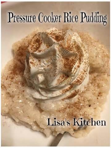 Pressure Cooker Rice Pudding