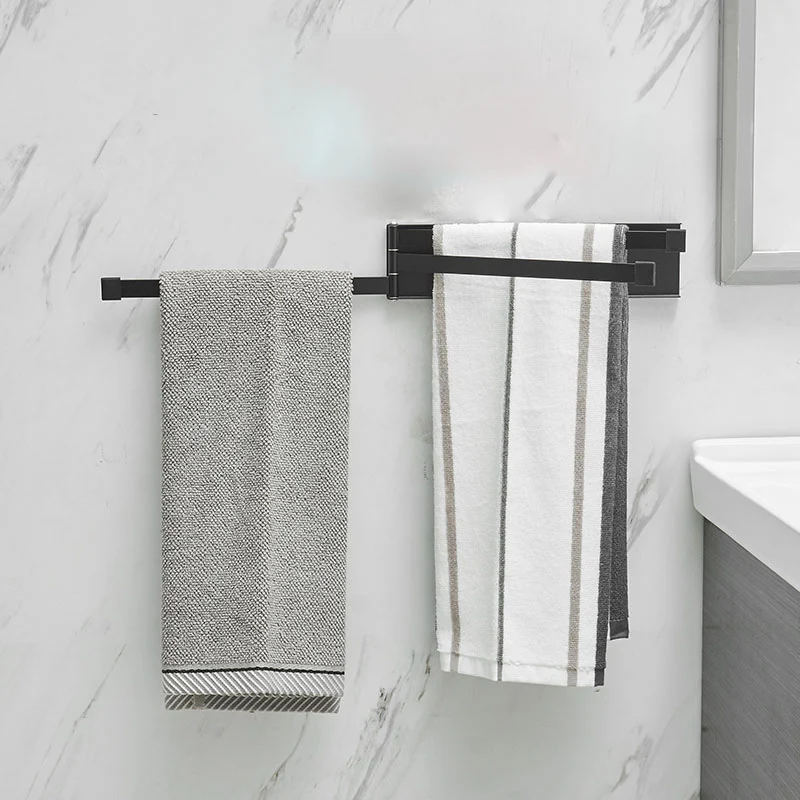 Porte-serviettes Nordique de Salle de Bain Sans Perforation Gain de Place Installation Facile Design Moderne Robuste et Durable Accessoire de Salle de Bain