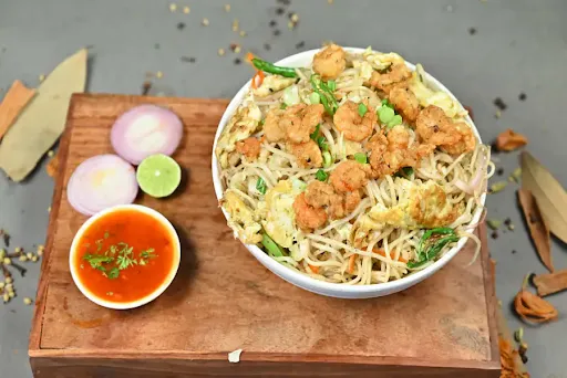 Burnt Garlic Prawn Noodles