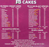 FB Cake House & Sweets menu 1