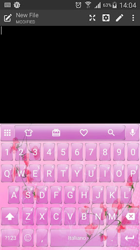 Glass Pink Flow Emoji Keyboard