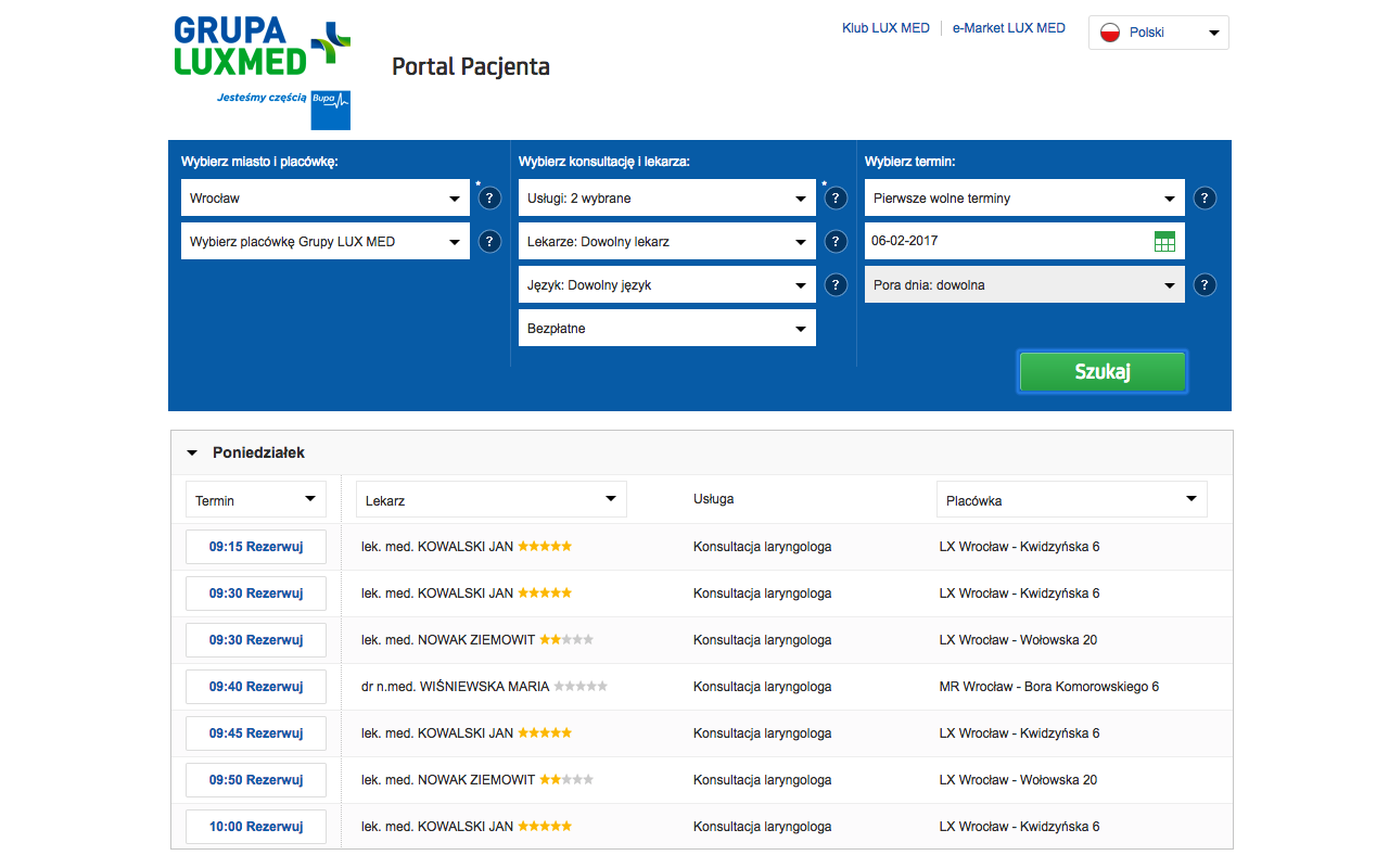 LuxLekarz - LuxMed + ZnanyLekarz Preview image 1