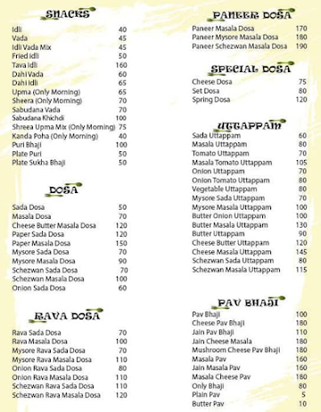 HM Kitchen menu 