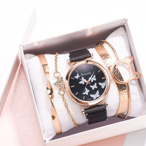 Title 2, Butterfly Dial Quartz Watch Set