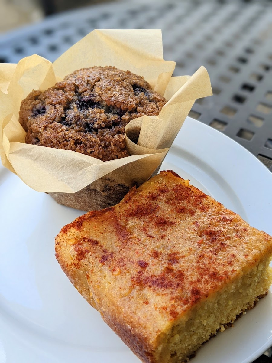 Blueberry Muffin, Hot Honey Butter Cornbread