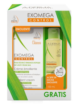 Kit A-Derma Exomega Control Crema x 200 ml + Exomega Control Baño Corporal x 100 ml