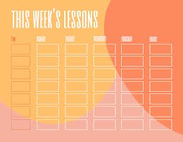 This Week - Weekly Lesson Plan item