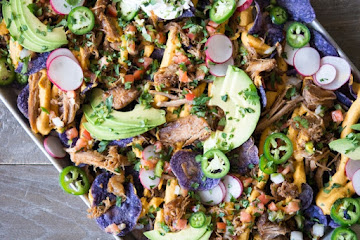 Loaded Carnitas Trash Can Lid Nachos