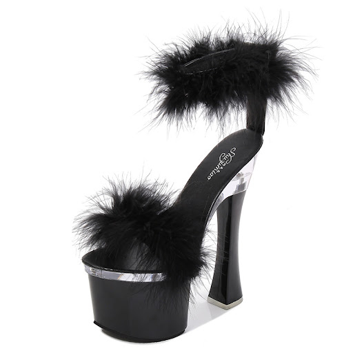 Title 3, Transparent Super High Heel 17Cm Thick Heel Sum...