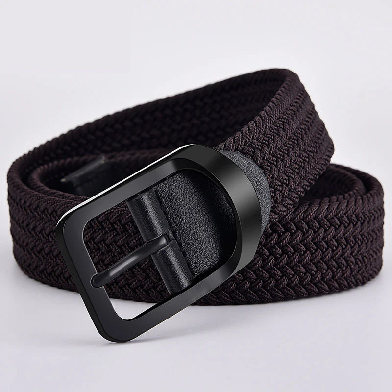Cinturón de lona tejido informal para hombres y mujeres