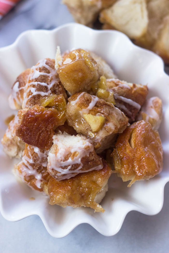 The Best Ever Pull Apart Apple Fritter Monkey Bread 