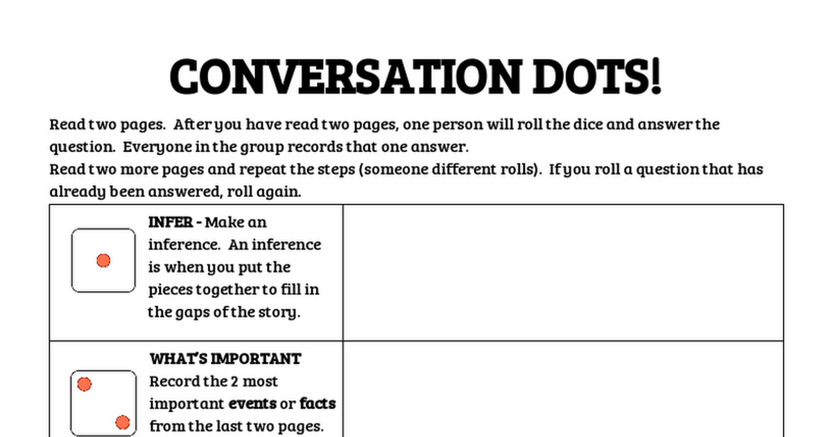 Conversation Dots - during reading