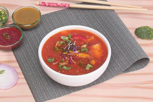 Mix Veg Hot Garlic Sauce Meal Bowl With Rice Or Noodle
