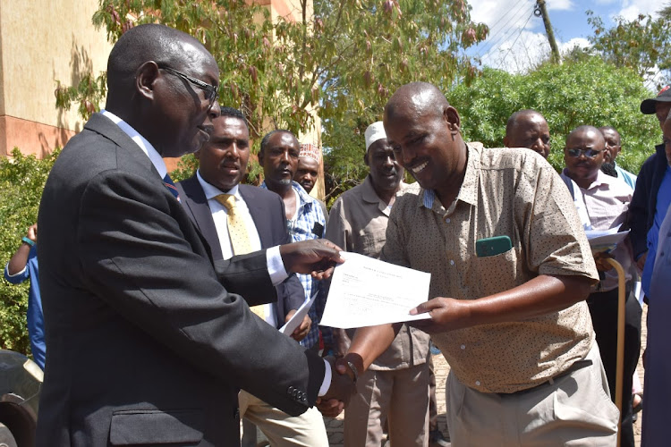 Isiolo Deputy Governor James Lowasa presided over issuance of the first 295 allotment letters on January 16, 2023