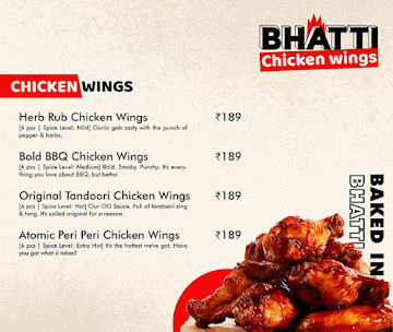 Bhatti Chicken Wings menu 