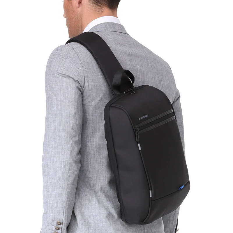 Heren schoudertas met één schouder, 13,6 inch crossbody tas voor mobiele telefoon, ideaal voor dagelijks gebruik en reizen.