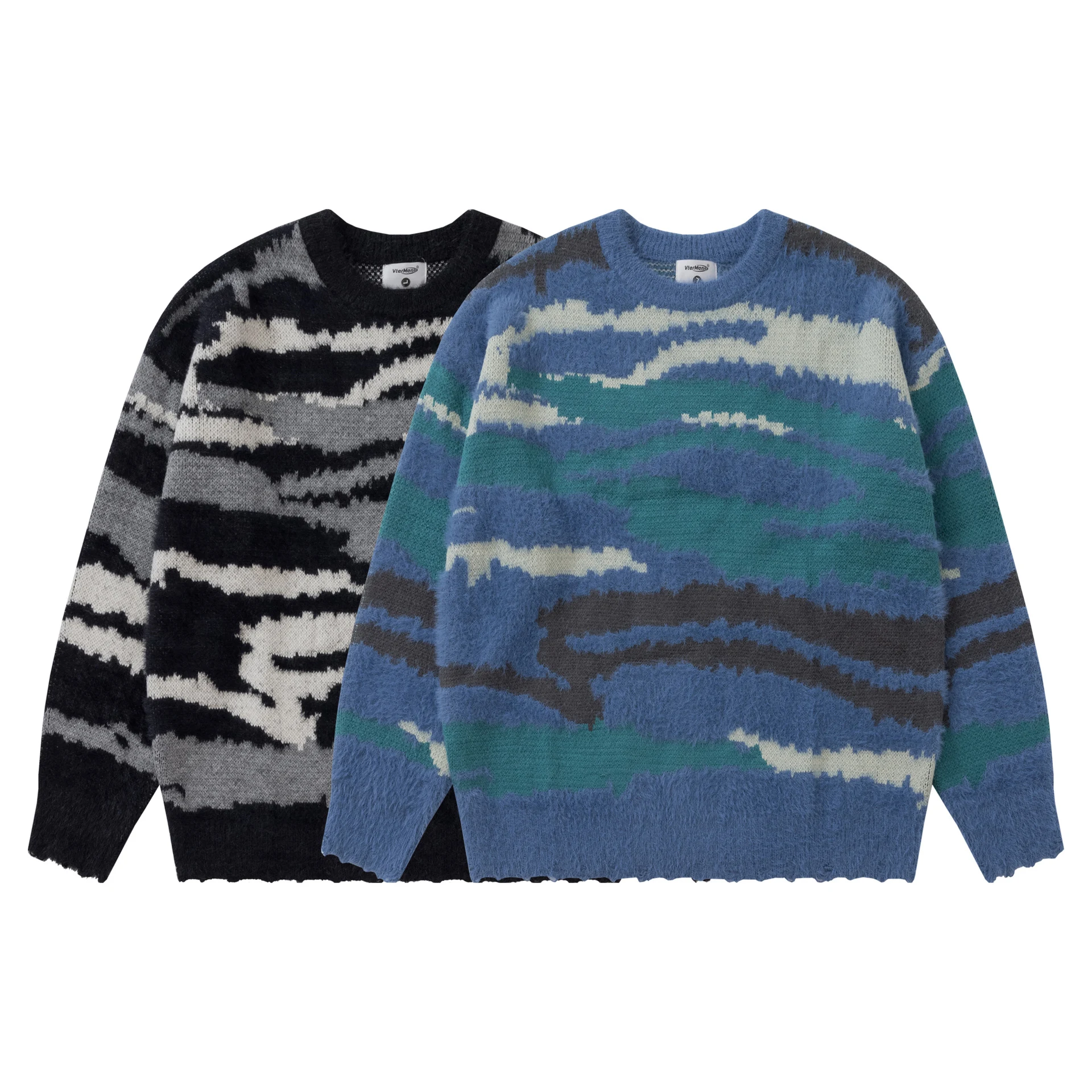 Title 6, Mink-like round neck pullover sweater, soft and...