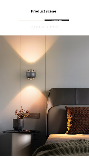 Title 3, Moderne, minimalistische en draaibare wandlamp ...