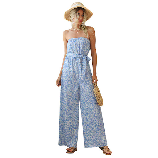 Title 14, Printed wide-leg trousers for women, offering c...