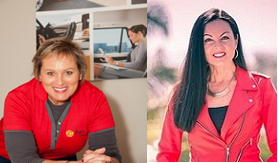 XL Bay Travel MD Gillian Roffe, left, and RE/MAX Independent CEO Kobie Potgieter