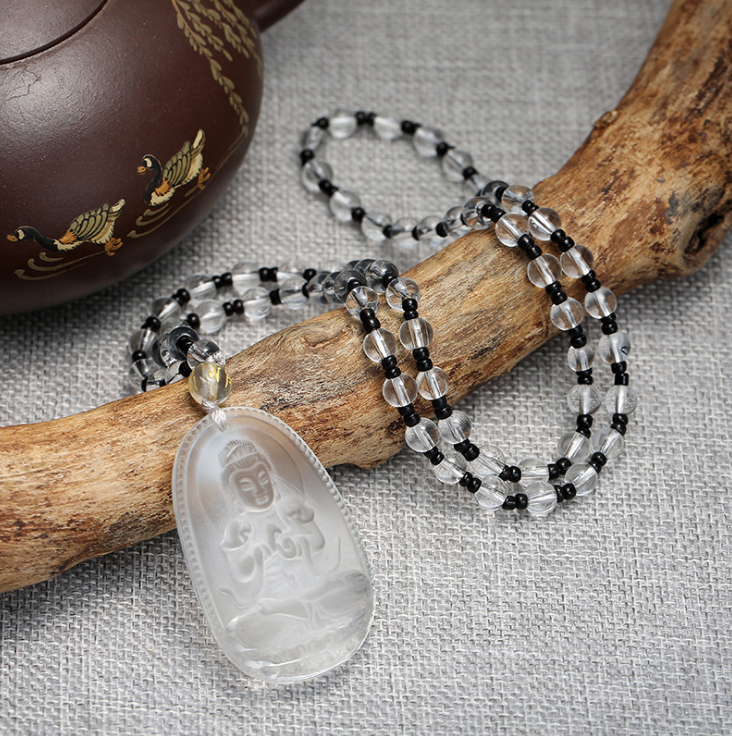 Obsidian Eight Great Guardian Necklace