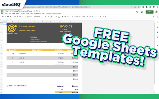 Templates for Google Sheets™ by cloudHQ