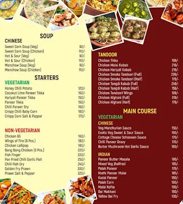 Happie Hunger menu 