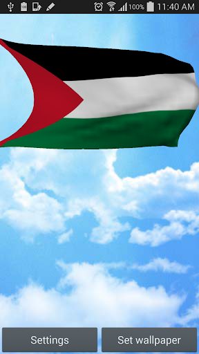 Palestine Flag 3D Wallpaper