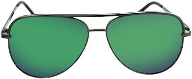 Optic Nerve ONE Flatscreen Polarized Sunglasses: Shiny Gunmetal Frame with Smoke Green Mirror Lens alternate image 1