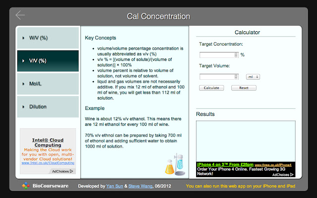 Cal Concentration chrome extension