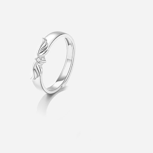 Title 3, Sterling Silver Angel Wings Couple Rings – a sy...