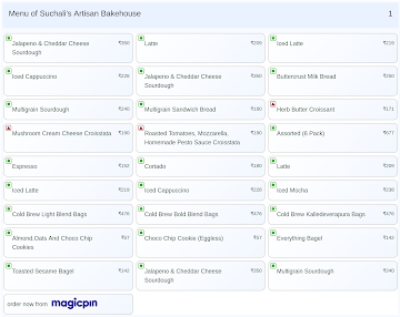 Suchali's Artisan Bakehouse menu 