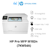 Máy In Laser Màu Đa Chức Năng Hp Pro Mfp M182N (7Kw54A) - Hàng Chính Hãng