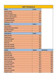 Hot Focaccia Cafe menu 7